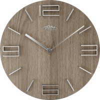 Dřevěné nástěnné hodiny PRIM Timber Breezy mají 3D číslice a indexy z kovu. Působí svěžím, elegatním a přírodním dojmem. Hodiny jsou vybaveny strojkem Quartz Taiwan E01P.4083