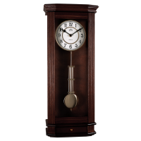 Dřevěné nástěnné hodiny s kyvadlem a praktickou zásuvkou E05.3892