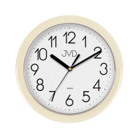 Nástěnné hodiny kulaté JVD sweep HP612.15 smetanová