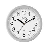 Nástěnné hodiny JVD HP612.7 nástěnné kulaté stříbrné hodiny