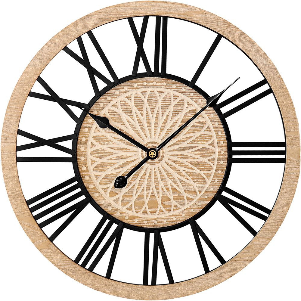 Unikátní model velkých designových hodin o průměru 60 cm, vyrobený v dokonalém spojení jasanové MDF desky a kovu. Tyto hodiny na sebe dokonale poutají pozornost. Hodiny jsou ozdobené manda MPM Mandala