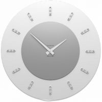 Designové hodiny 10-210 CalleaDesign Vivyan Swarovski 60cm (více barevných variant) Barva stříbrná-2 - RAL9006