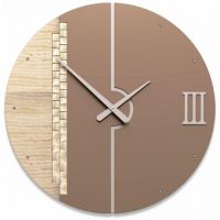 Designové hodiny 10-213 CalleaDesign Tristan Swarovski 60cm (více variant dýhy) Dýha zebrano - 87