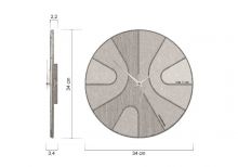 Designové hodiny 10-040-5 CalleaDesign AsYm 34cm