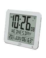 Rádiem řízené digitální hodiny  s budíkem JVD stříbrné DH9335.1