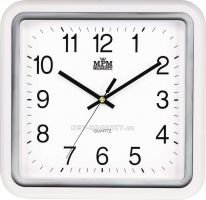 Plastové hodiny čtverec E01.2928.S, čtvercové, hranaté hodiny na zeď - E01.2928.80.SW 	zlatá MPM Quality