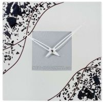 1191 skleněné nástěnné hodiny designové